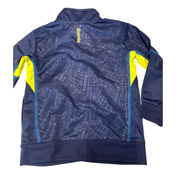 Reebok Kids Navy & Yellow Grid Tricot Jacket, Navy, 2T (jacket only) - Picture 2 of 11
